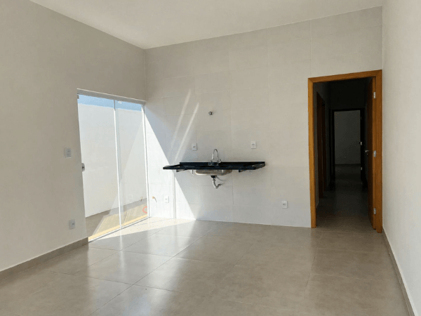 Sala e cozinha integradas da casa